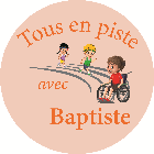 Logo de l'association Tous en piste avec Baptiste 