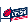 Logo of the association Fonds de dotation de la Ligue Nationale de Rugby "Transformons l'essai"