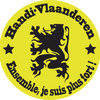 Logo of the association Handi Vlaanderen, Ensemble je suis plus fort