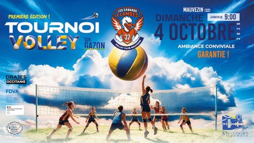 Affiche du tournoi Tournoi de volley sur gazon - Mauvezin 2026