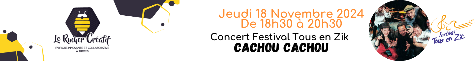 Concert Festival Tous en Zik - Groupe CACHOU CACHOU