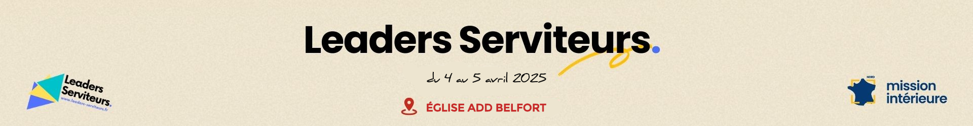 Formation Leaders-Serviteurs 4-5-6 Avril