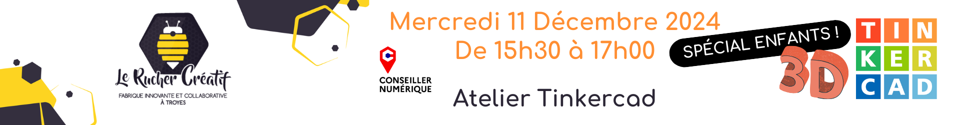 Atelier Tinkercad spécial enfants