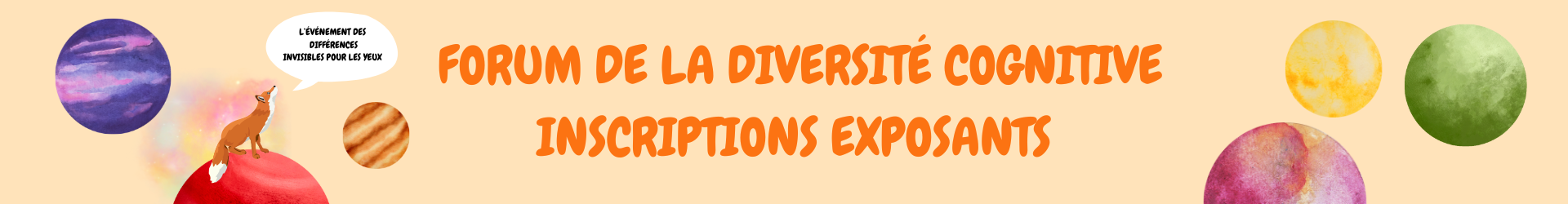 FORUM DE LA DIVERSITE COGNITIVE - INSCRIPTIONS EXPOSANTS (1/1)