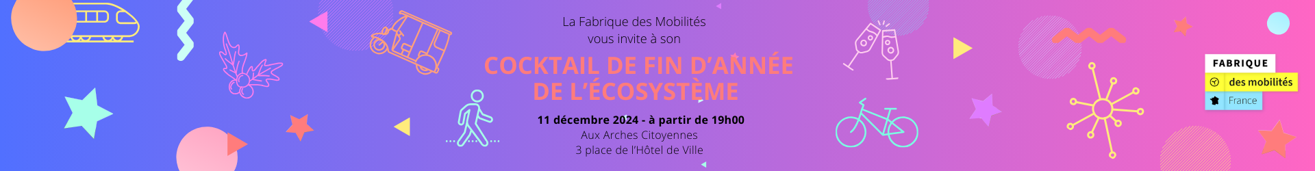 Cocktail de fin d'année de l'écosystème Fabmob 2024