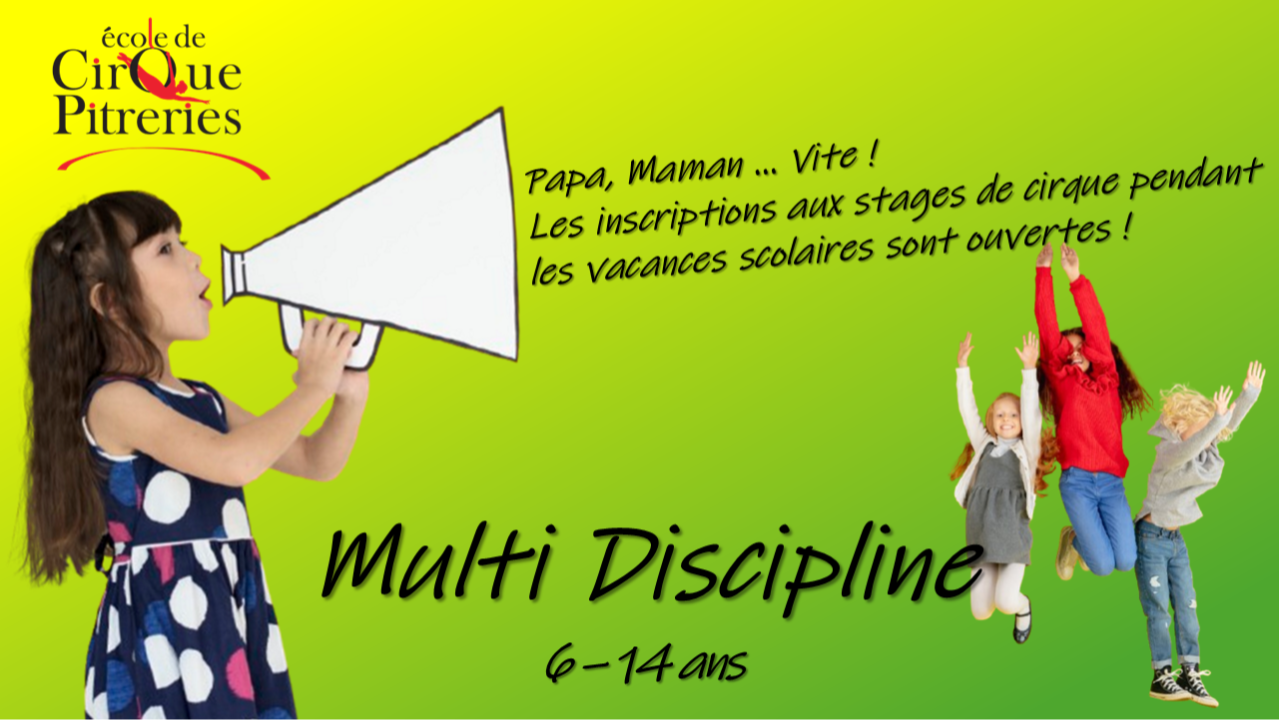 Bannière Stage Multi - 6-14 ans du 21 au 25 juillet 2025