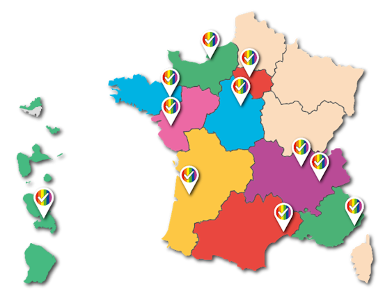 Principales villes où Mobilisnoo dispose de référent·es de proximité : Paris, Rennes, Nantes, Bordeaux, Toulouse, Montpellier, Lyon, Sophia-Antipolis