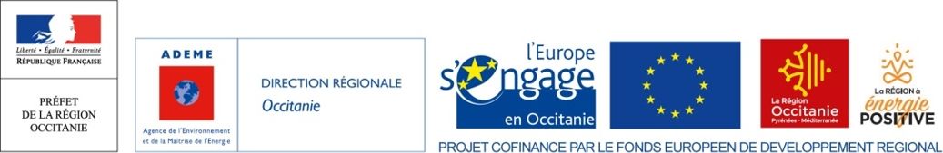 Les actions de ENVIROBAT Occitanie sont cofinancées par la Direction Régionale de l’Environnement, de l’Aménagement et du Logement Occitanie, la Direction Régionale Occitanie de l’ADEME, le Fonds Européen de Développement Régional, la Région Occitanie / Pyrénées Méditerranée,